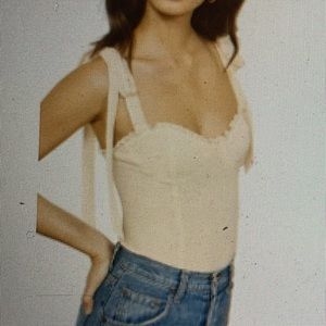 Reformation Ivory Bianca Top - Size 0